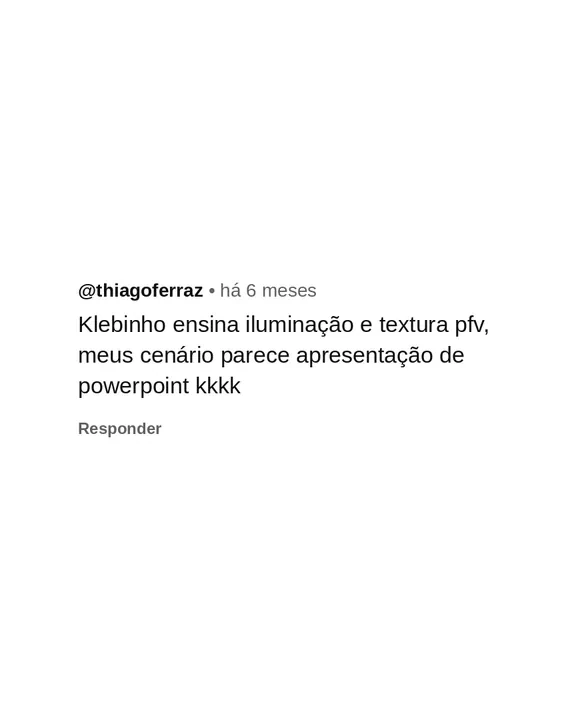 Comentário de seguidor pedindo um curso de animação 2