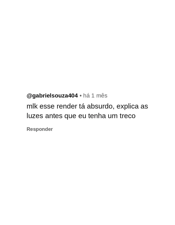 Comentário de seguidor pedindo um curso de animação 8