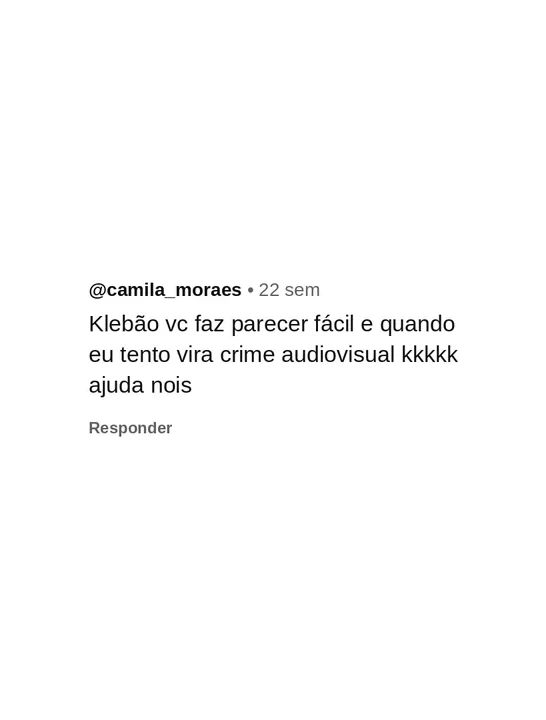 Comentário de seguidor pedindo um curso de animação 12